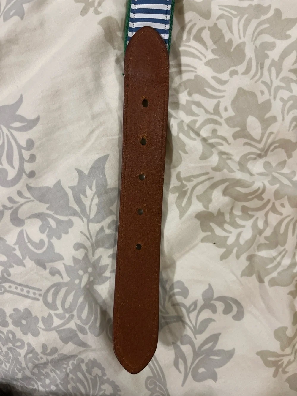 PETER MILLAR Mens Cotton Leather Belt Gaillardia Golf Course Oklahoma 36 USA New
